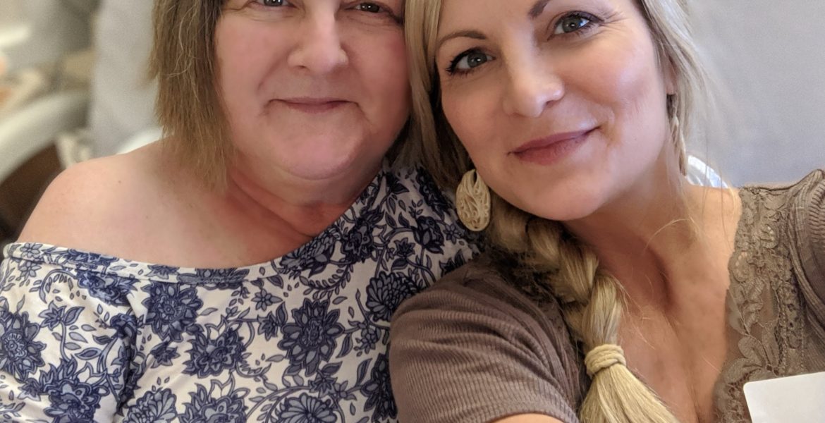 Mother and daughter during chemo treatment