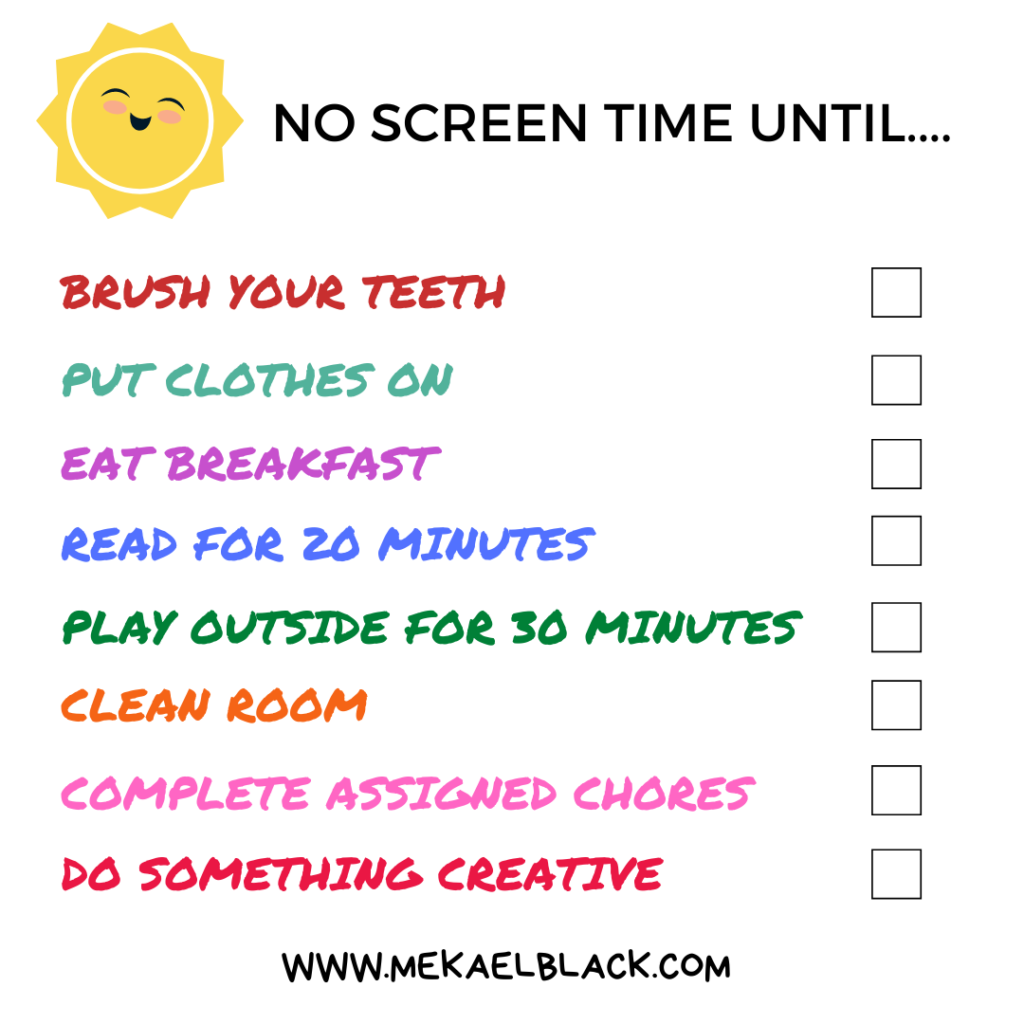 free screen time chart